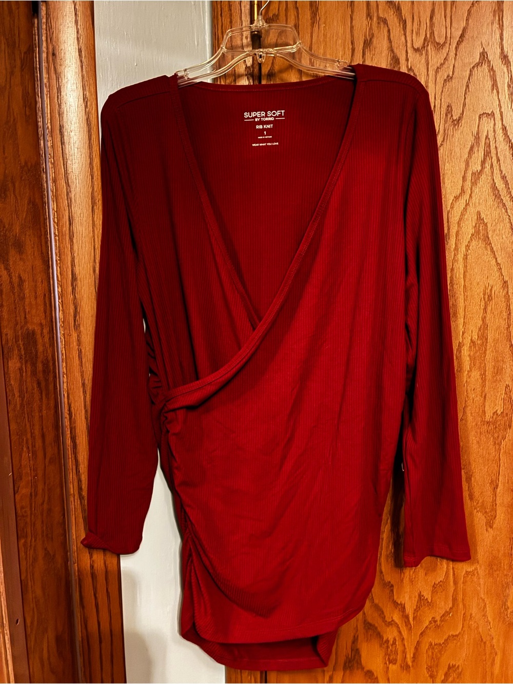 Torrid Women's Red Wrap-Front Top
